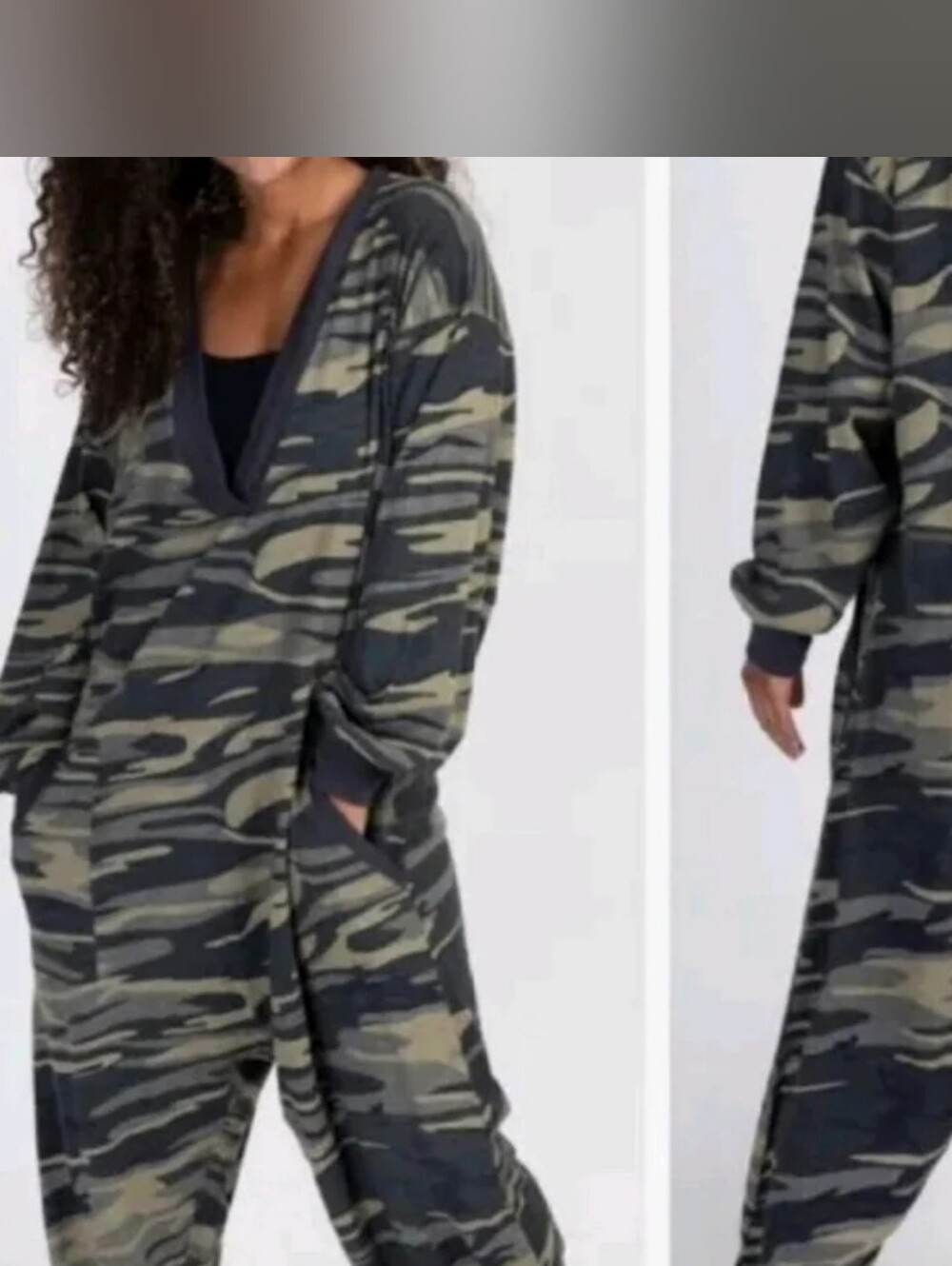 Natural Life Camouflage Oversized Long Sleeve Loungewear